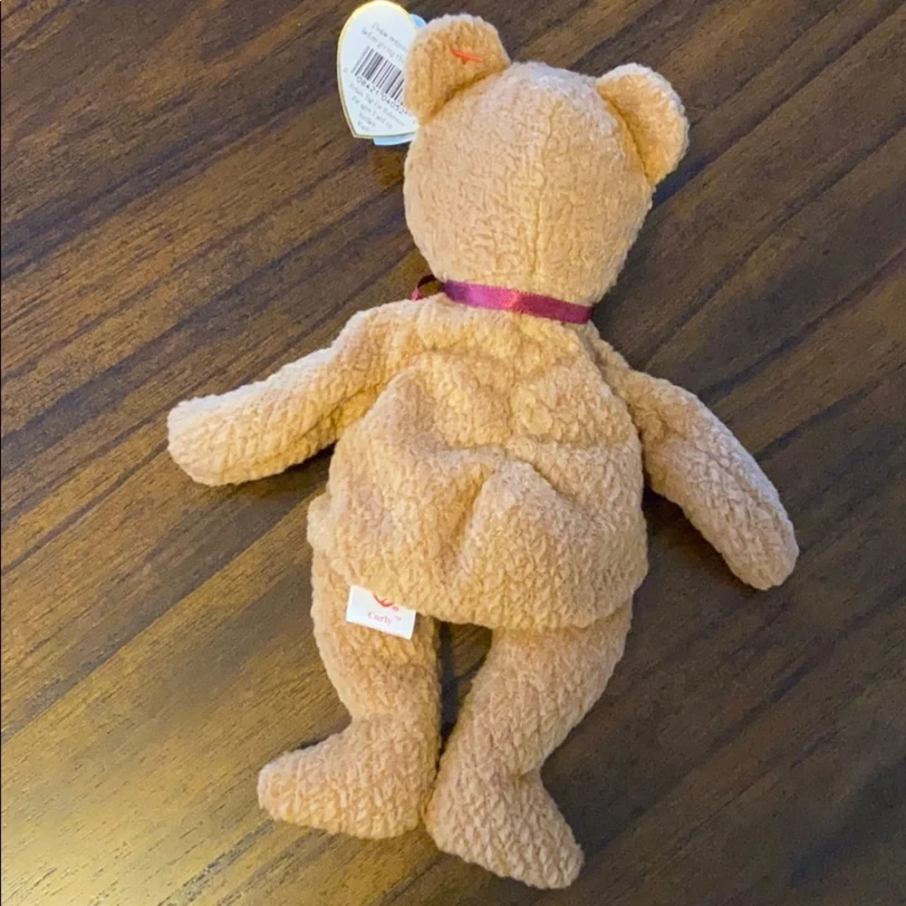 Ty Beanie Baby CURLY Bear Birthday 4/12/96
